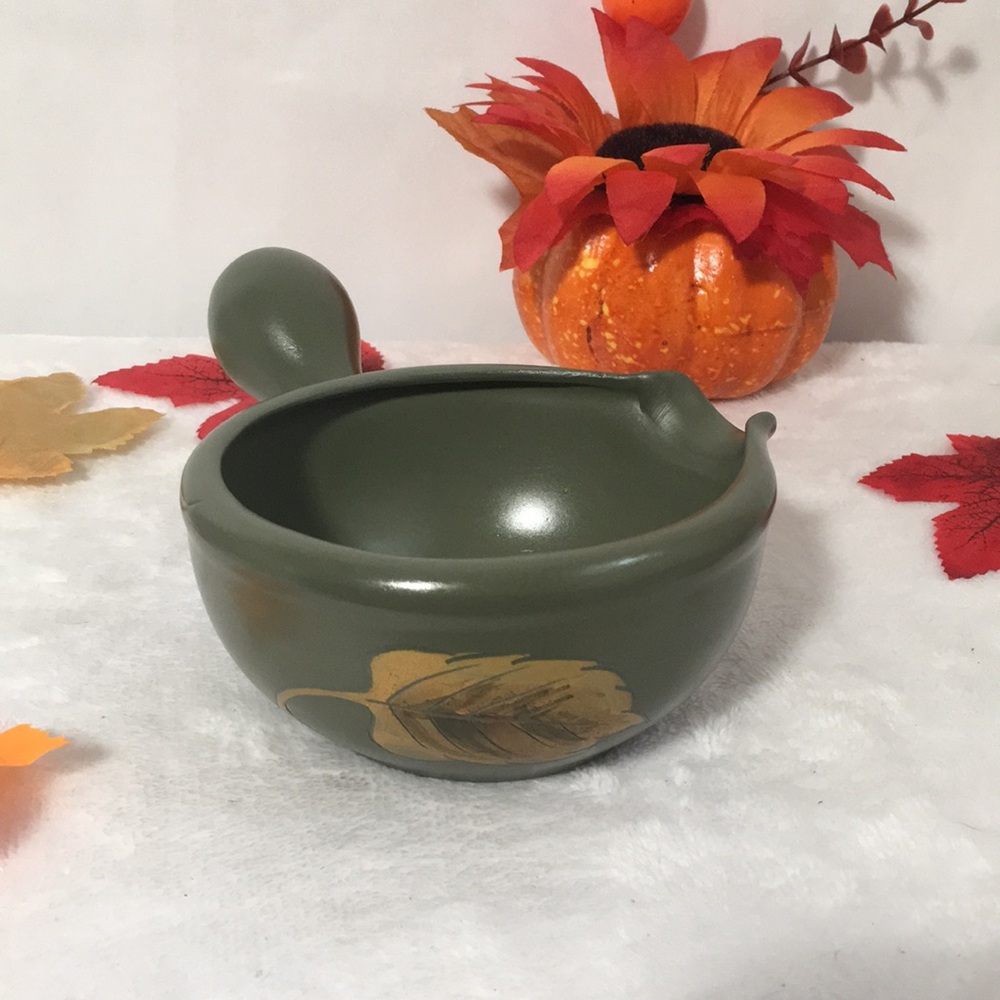 Hinomoto pottery Tokoname-ware pottery teapot Japanese kyusu green with leaf
